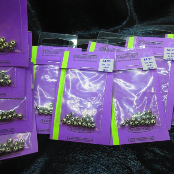 Silver Plated Small Dot Beads 16Pcs In Each Package Lot Of 10 Packages - Picture 3 of 3